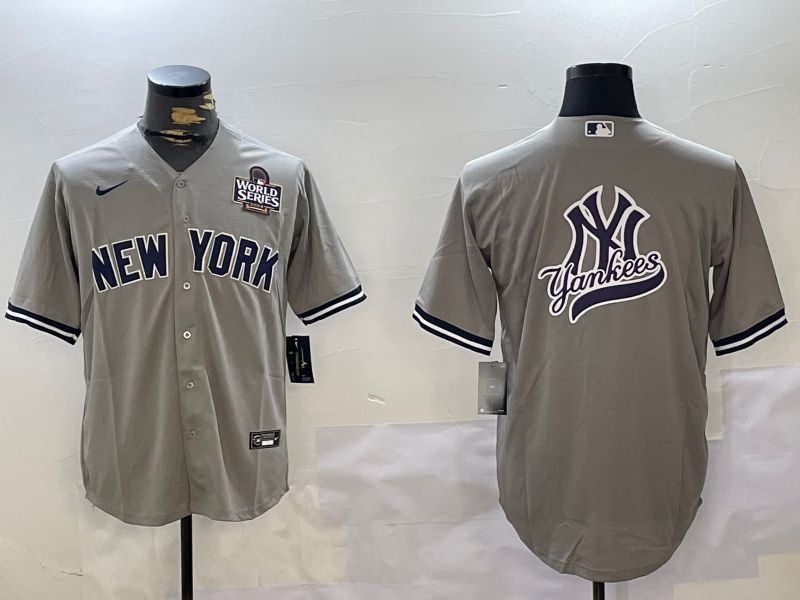 Men New York Yankees Blank Grey Game 2024 Nike MLB Jersey style 102733->new york yankees->MLB Jersey